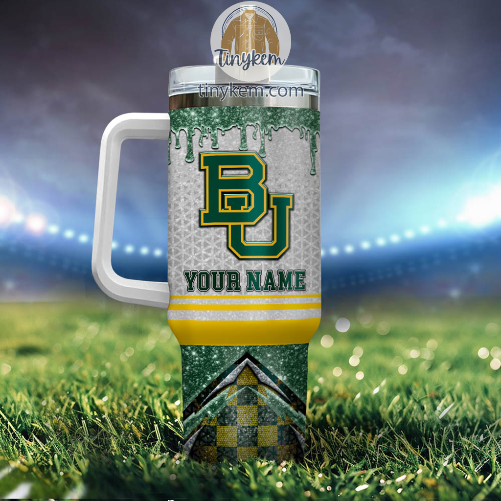 Baylor Bears Glitter NCAA Custom Stanley Cup 40 oz 30 oz Tumbler With Handle