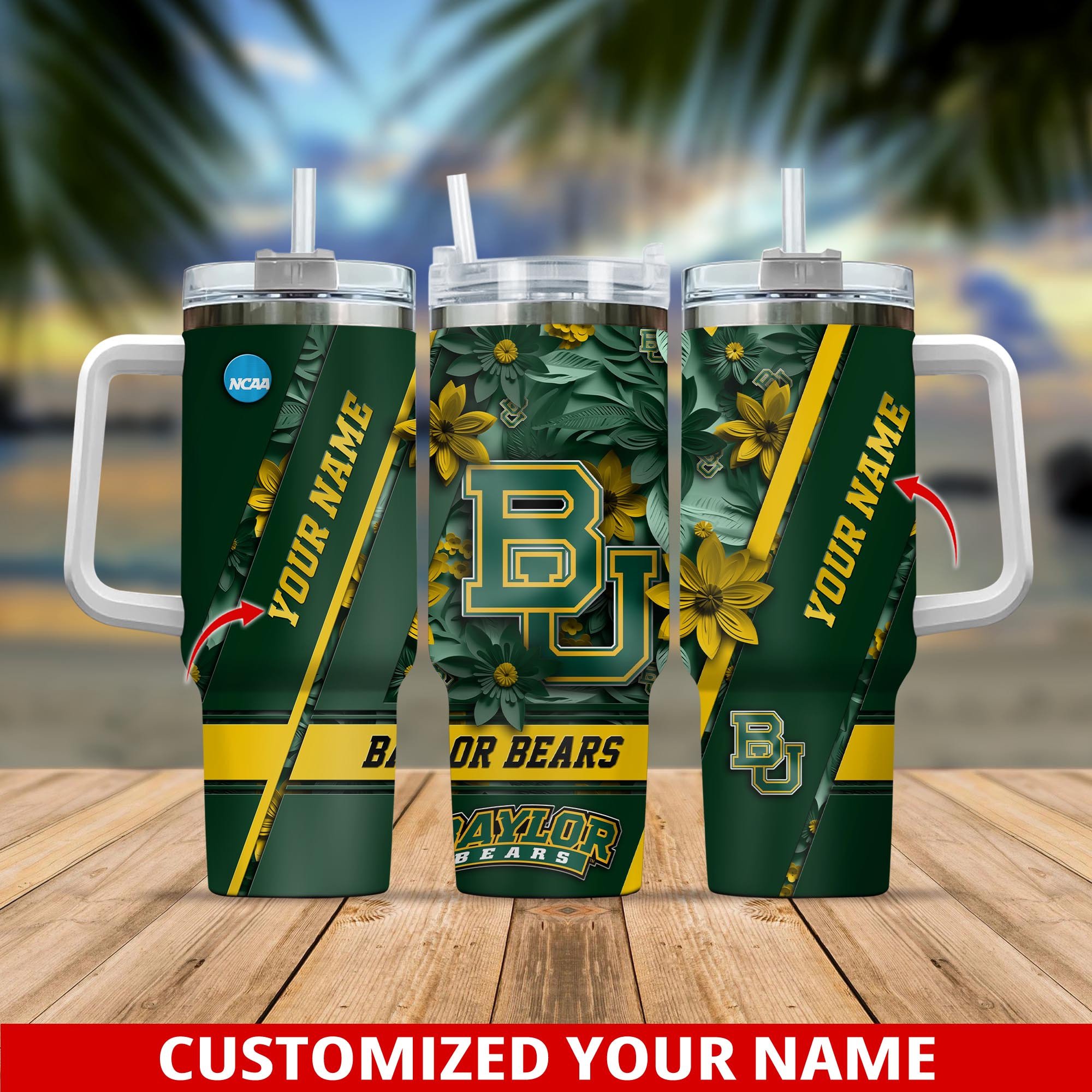 Baylor Bears NCAA Custom Stanley Cup 40 oz 30 oz Tumbler With Handle