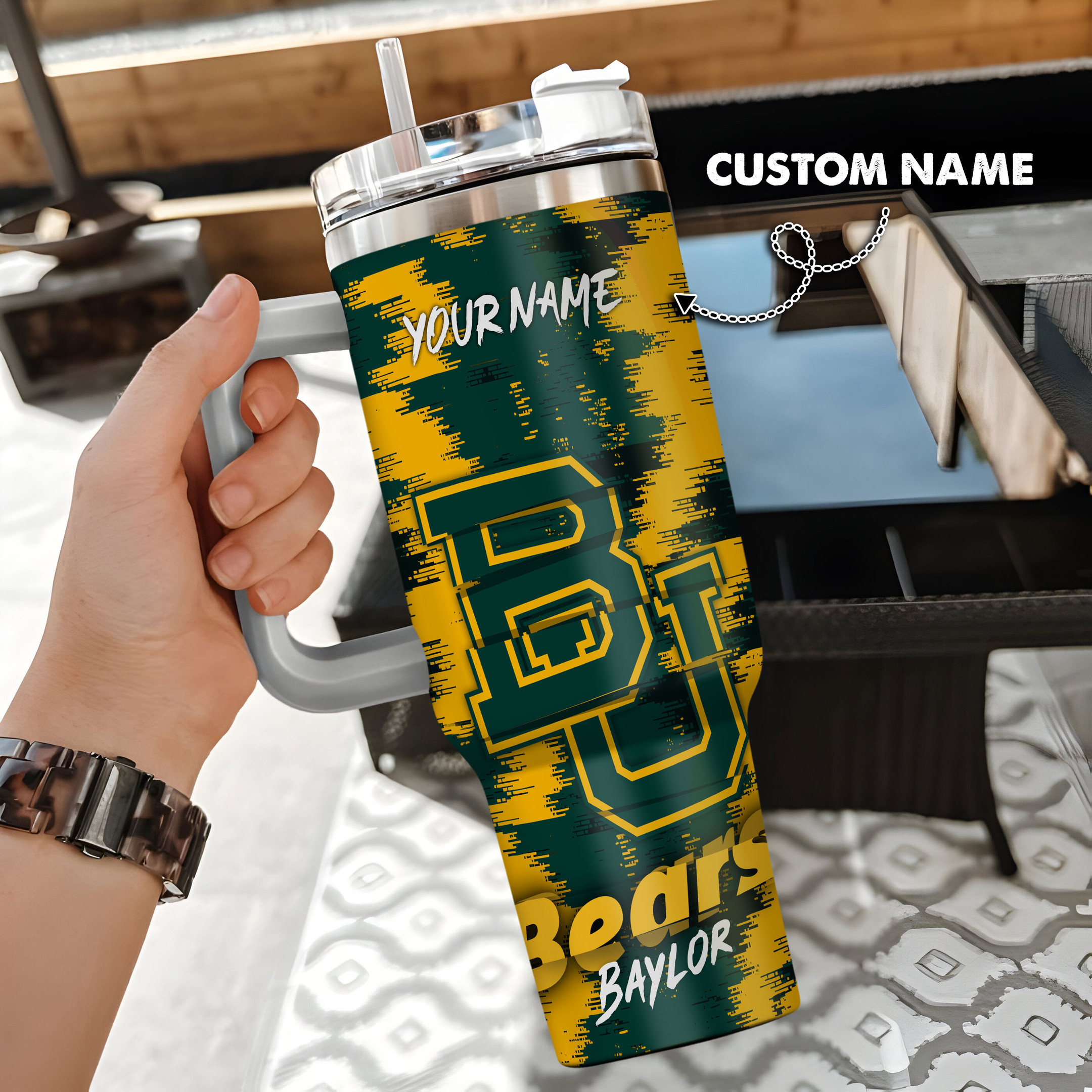 Baylor Bears NCAA Custom Stanley Cup 40 oz 30 oz Tumbler With Handle
