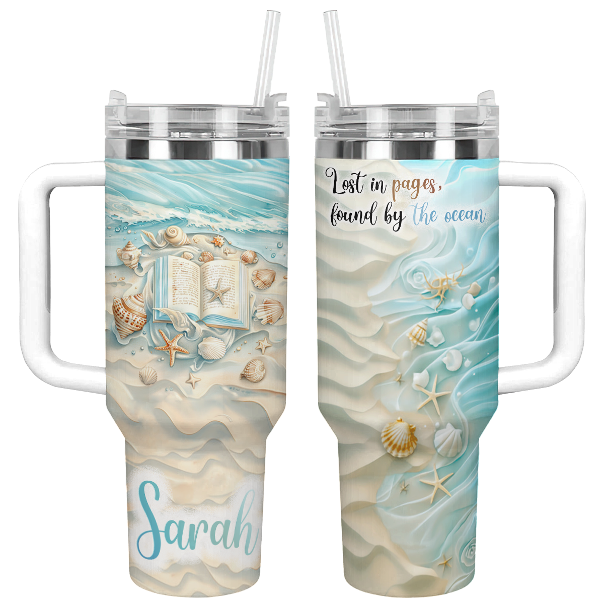 Beach Custom Stanley Cup 40 oz 30 oz Tumbler With Handle