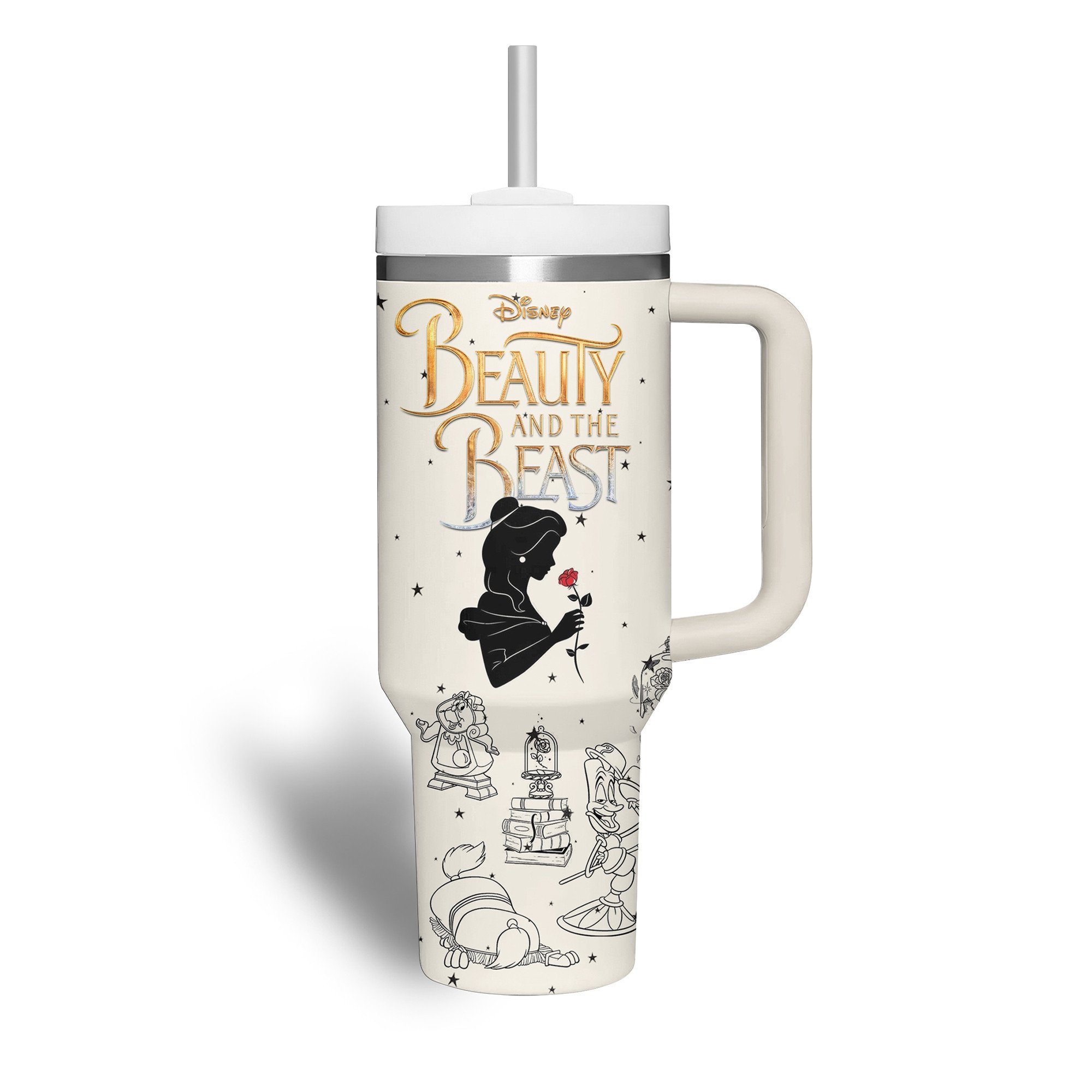 Beauty And The Beast Movies Custom Stanley Cup 40 oz 30 oz Tumbler With Handle