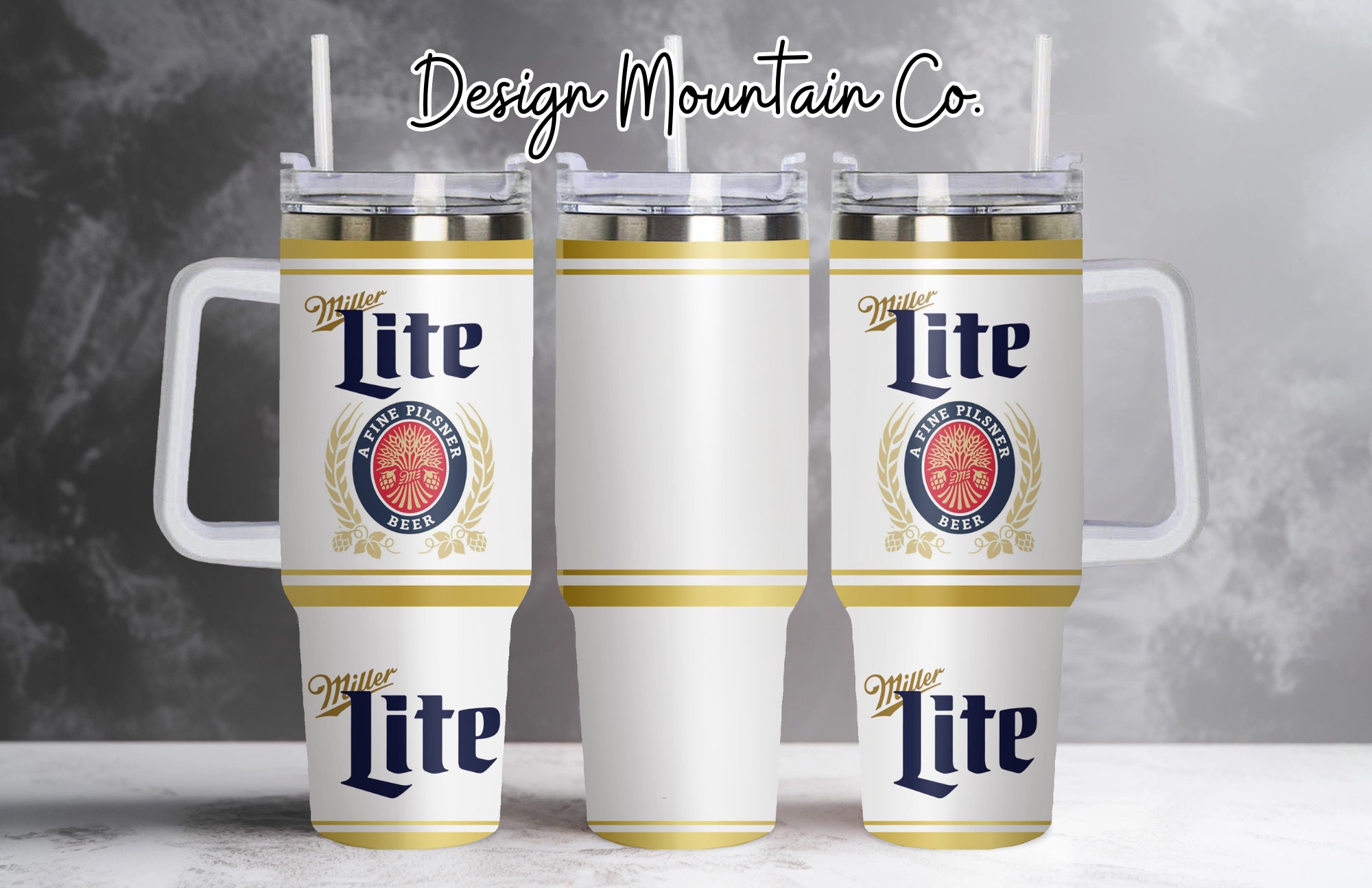 Beer Miller Lite Custom Stanley Cup 40 oz 30 oz Tumbler With Handle