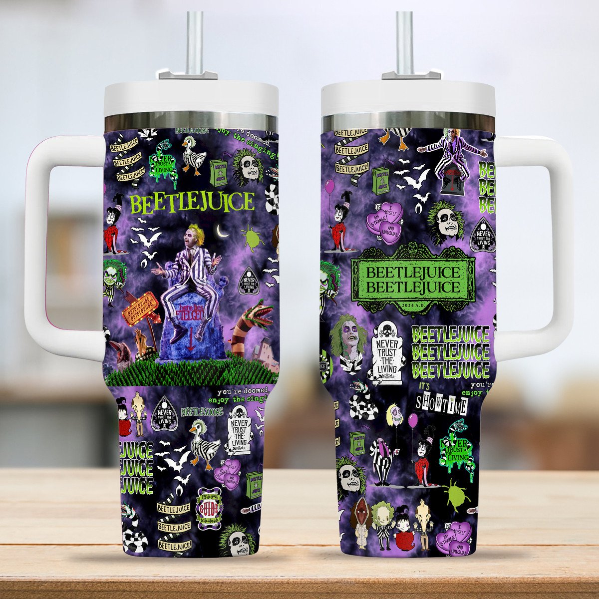 Beetlejuice Movies Custom Stanley Cup 40 oz 30 oz Tumbler With Handle