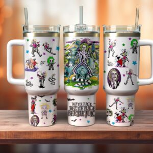 Beetlejuice Movies Custom Stanley Cup 40 oz 30 oz Tumbler With Handle