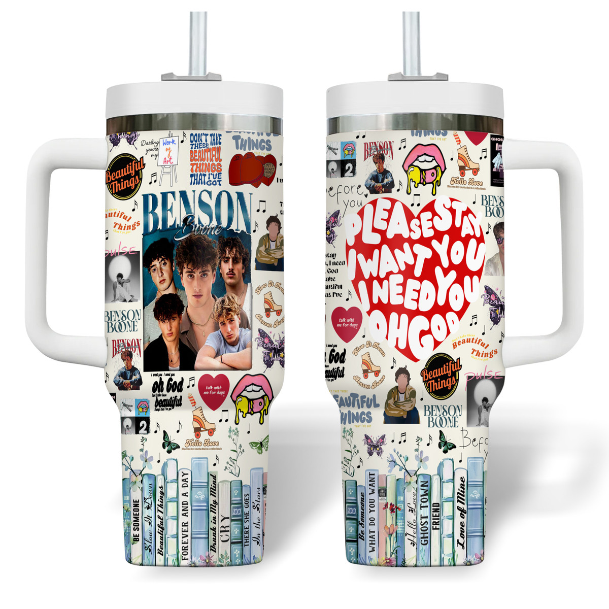 Benson Boone Music Custom Stanley Cup 40 oz 30 oz Tumbler With Handle