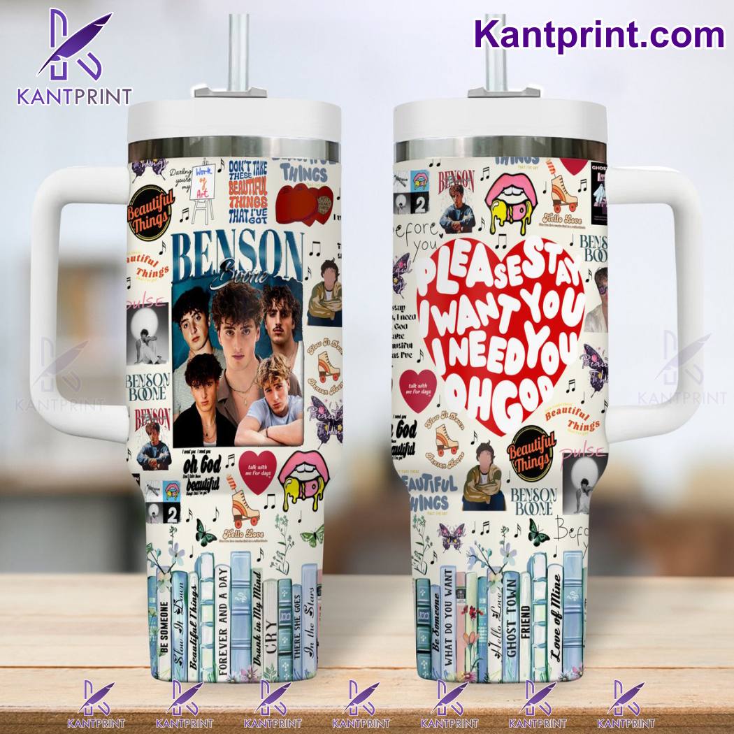 Benson Boone Music Custom Stanley Cup 40 oz 30 oz Tumbler With Handle