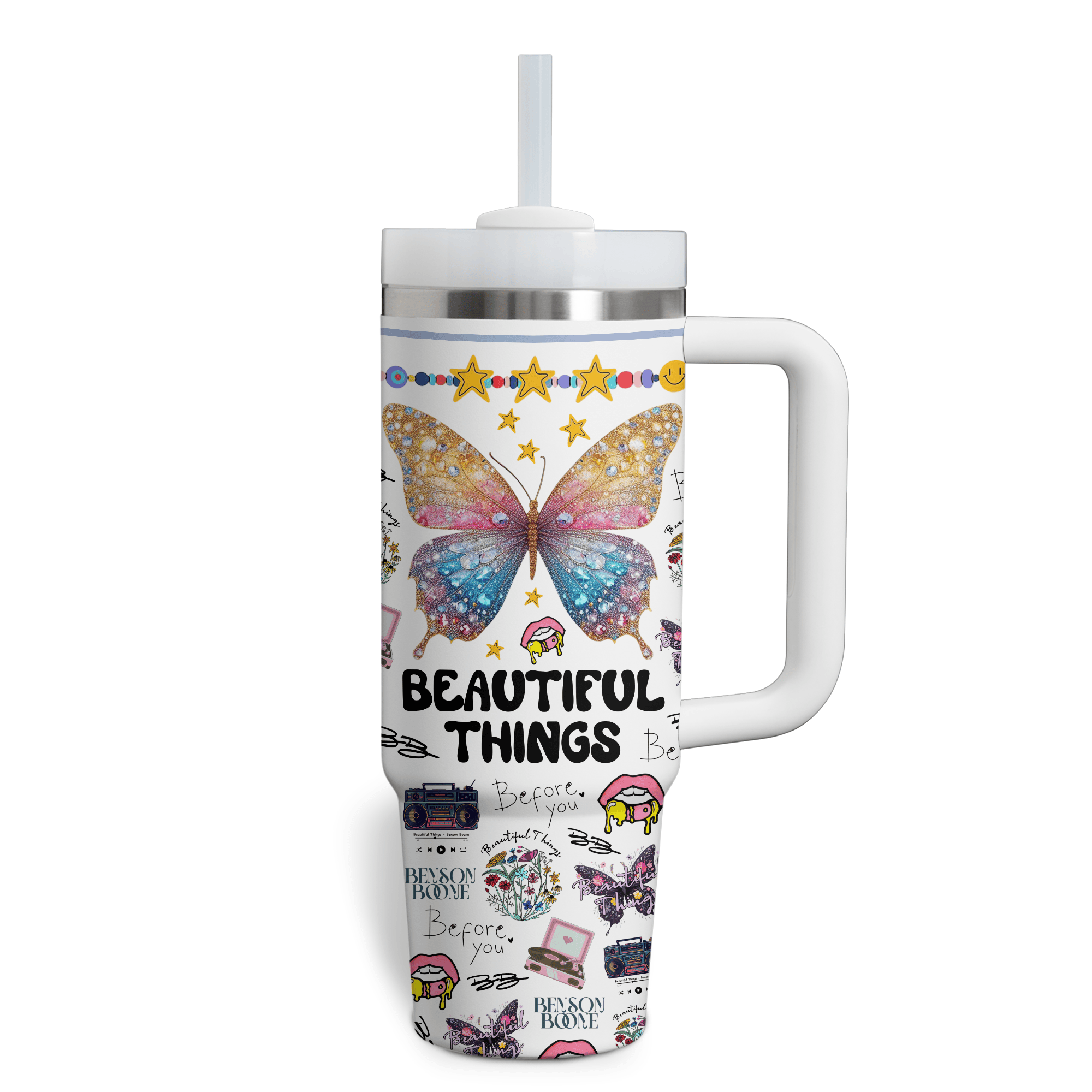 Benson Boone Music Custom Stanley Cup 40 oz 30 oz Tumbler With Handle