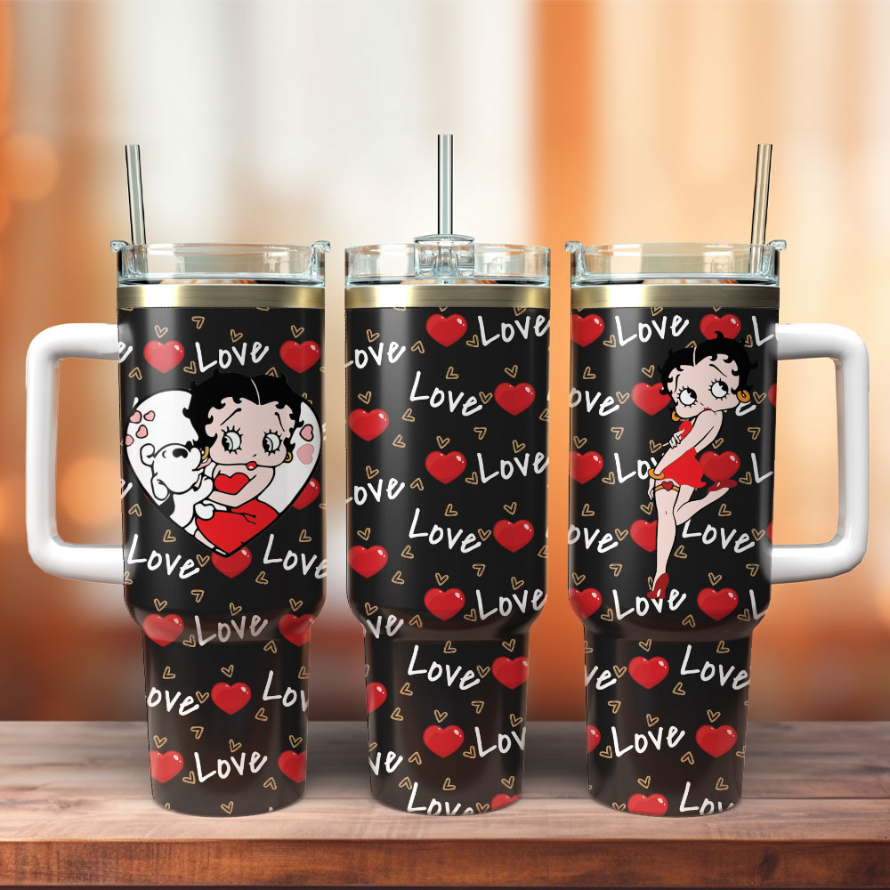Betty Boop Cartoon Custom Stanley Cup 40 oz 30 oz Tumbler With Handle