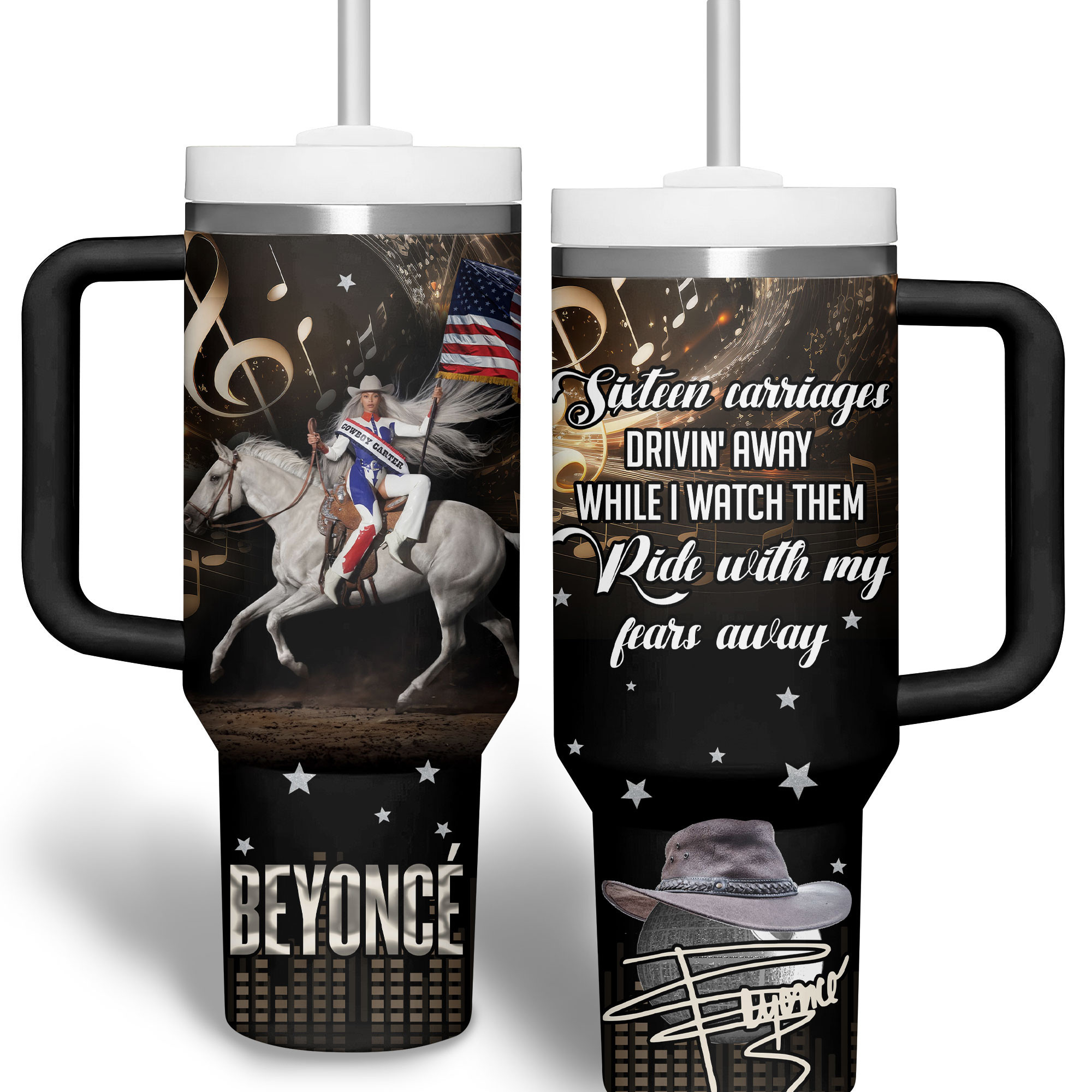 Beyonce Music Custom Stanley Cup 40 oz 30 oz Tumbler With Handle
