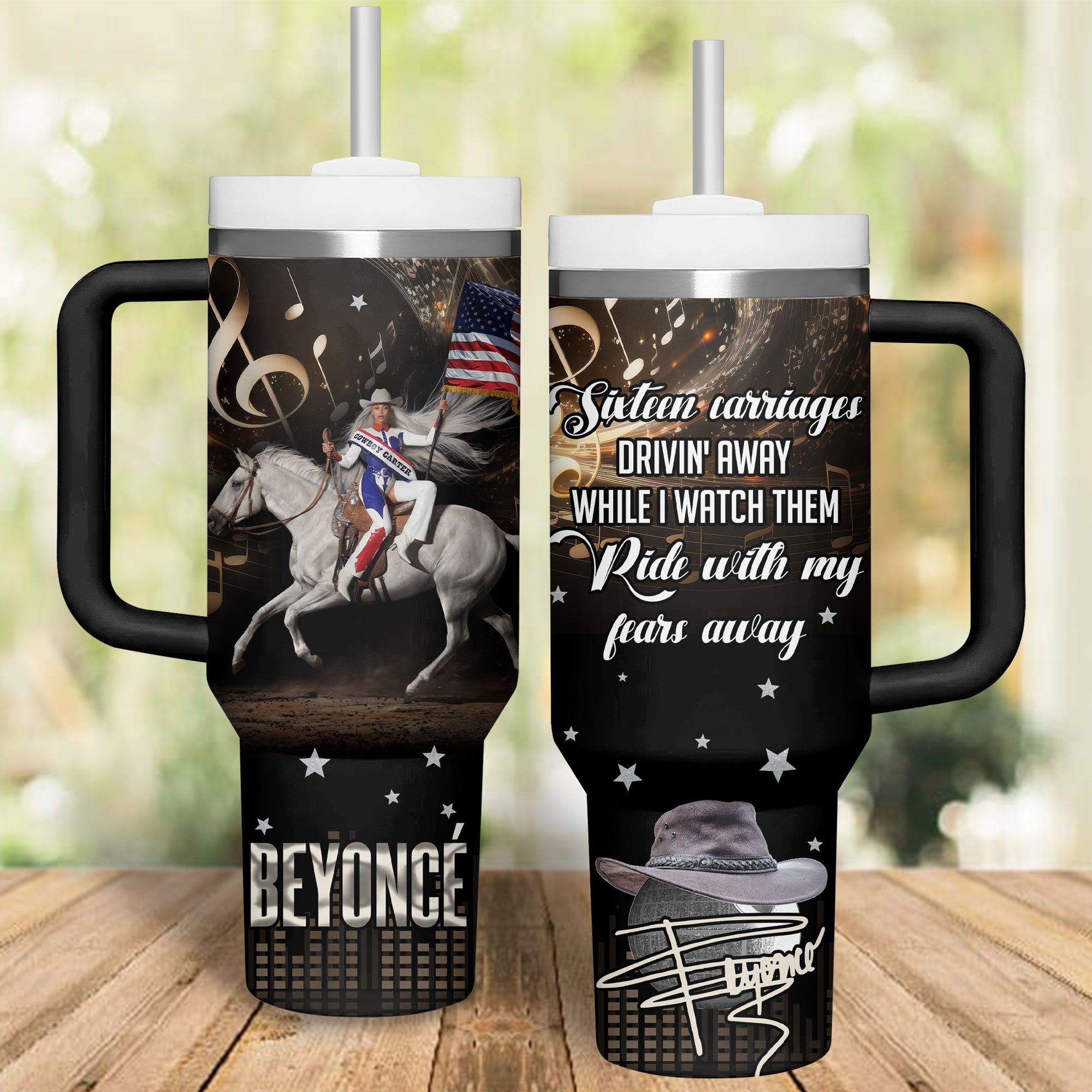 Beyonce Music Custom Stanley Cup 40 oz 30 oz Tumbler With Handle