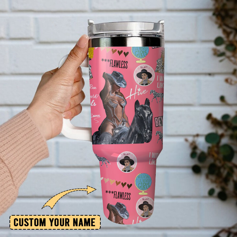 Beyonce Singer Custom Stanley Cup 40 oz 30 oz Tumbler With Handle