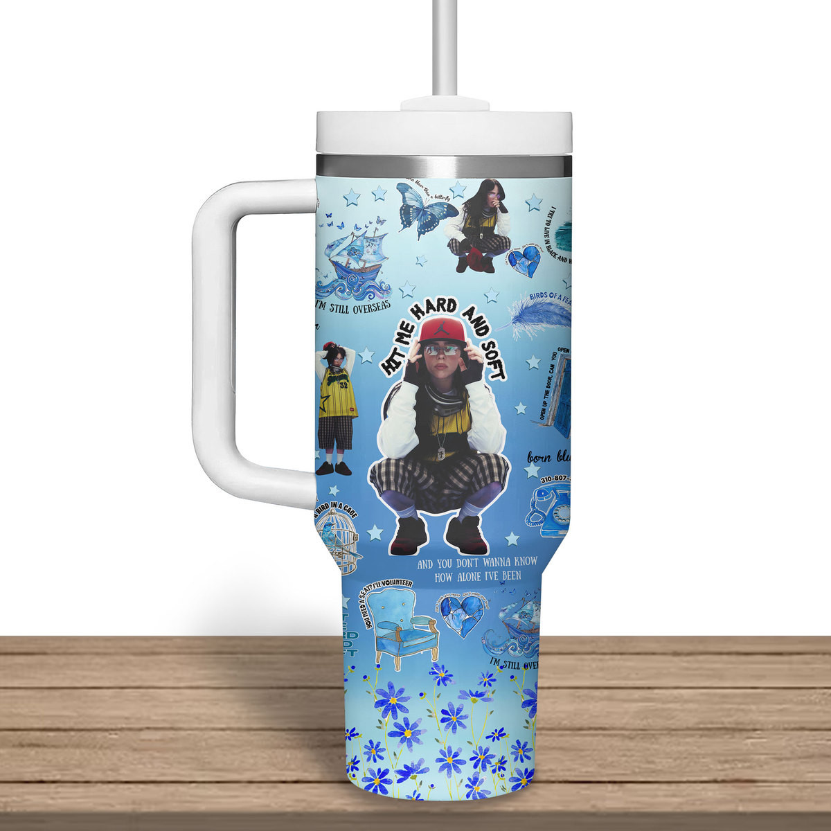 Billie Eilish Music Custom Stanley Cup 40 oz 30 oz Tumbler With Handle