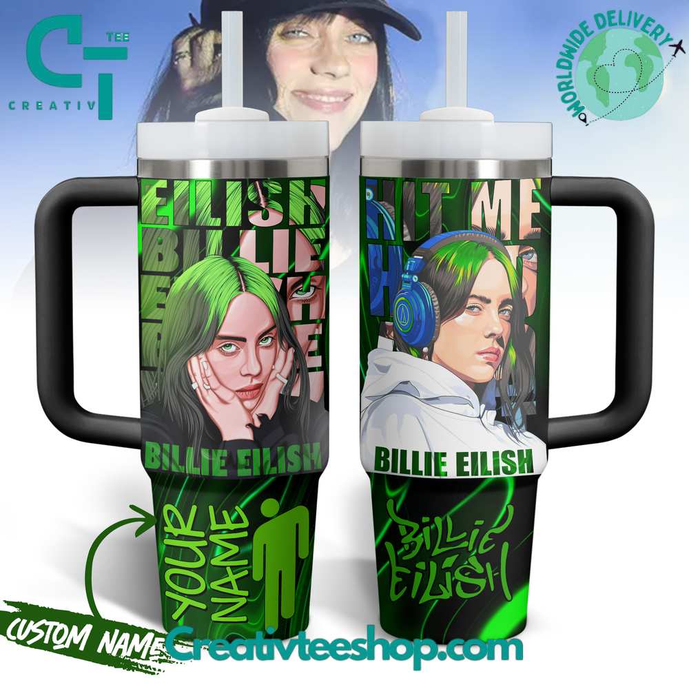 Billie Eilish Music Custom Stanley Cup 40 oz 30 oz Tumbler With Handle
