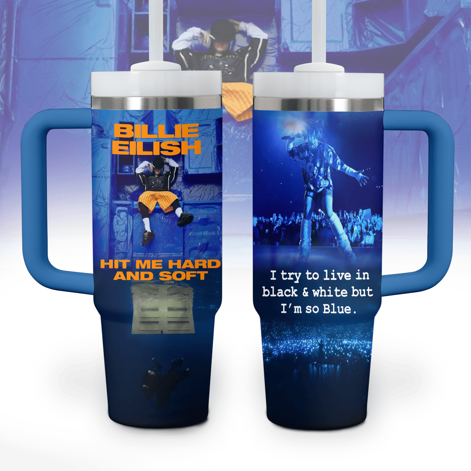 Billie Eilish Music Custom Stanley Cup 40 oz 30 oz Tumbler With Handle