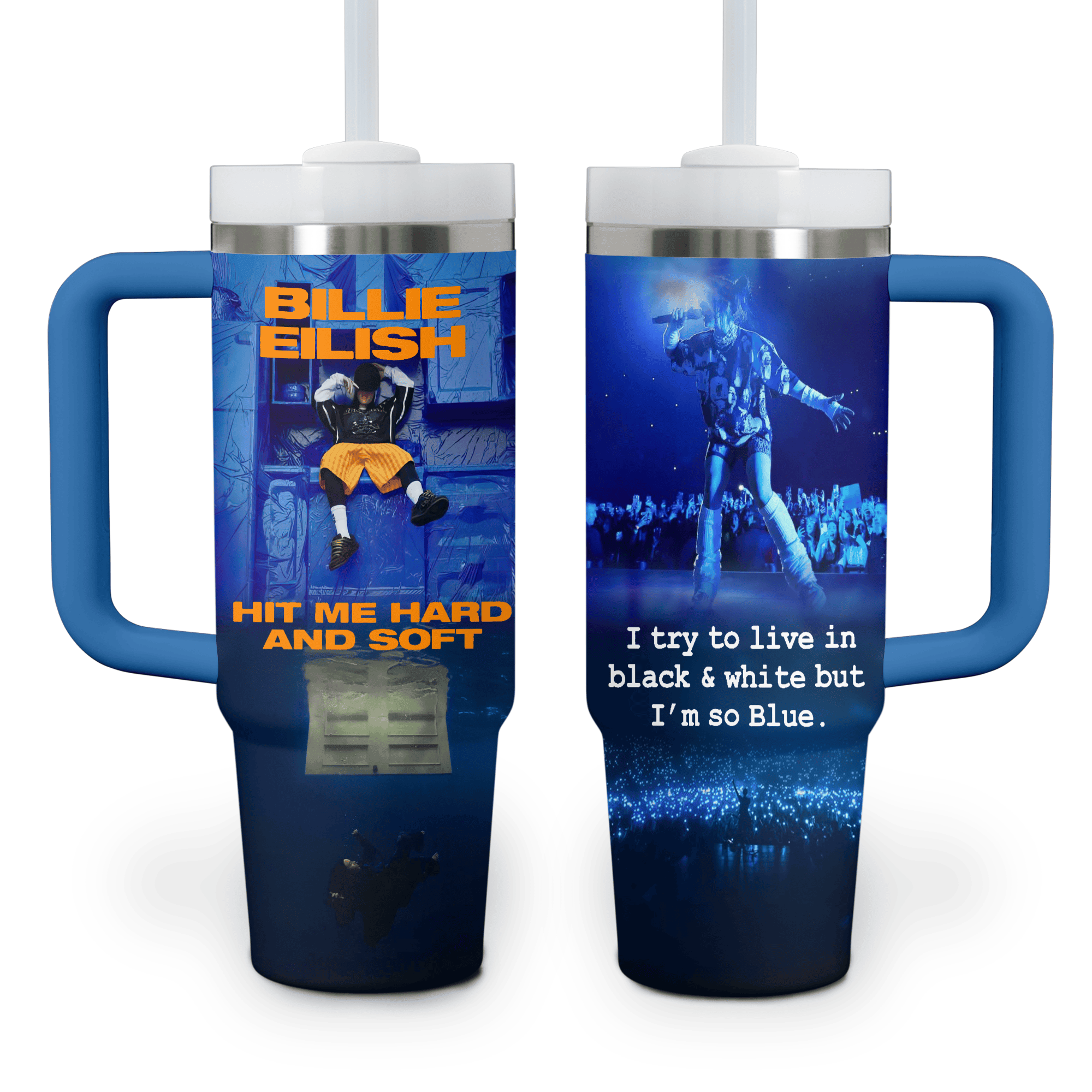 Billie Eilish Music Custom Stanley Cup 40 oz 30 oz Tumbler With Handle