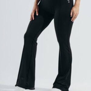 Black Blossom Gym Sport Workout Leggings