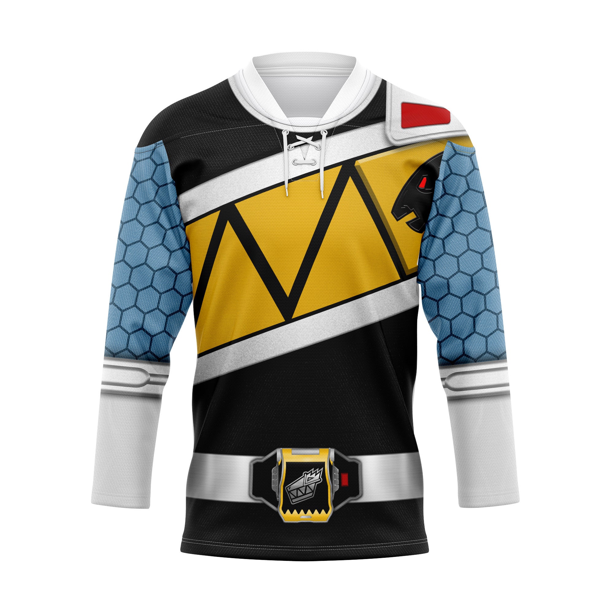 Black Power Rangers Dino Charge Hockey Jersey - Stormmerch Exclusive