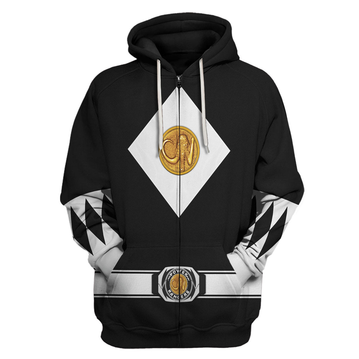 Black Ranger Mighty Morphin The Movie (1995) Hoodies Sweatshirt T-shirt Hawaiian - Stormmerch Exclusive