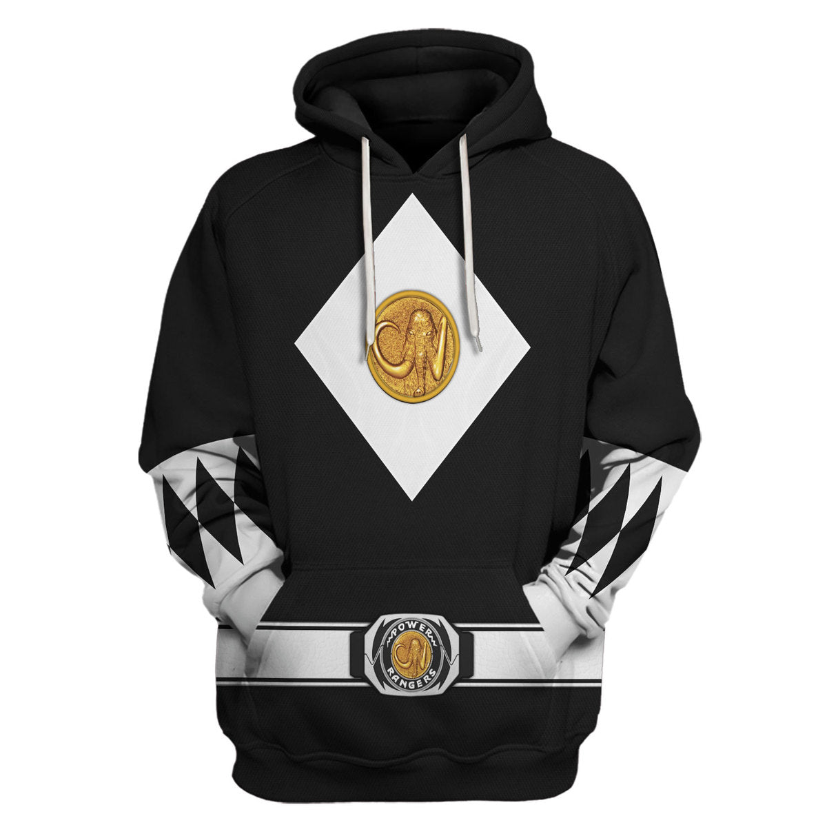 Black Ranger Mighty Morphin The Movie (1995) Hoodies Sweatshirt T-shirt Hawaiian - Stormmerch Exclusive