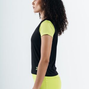 Black X Acid Lime Grace Gym Sport Workout Short Sleeve T-Shirt