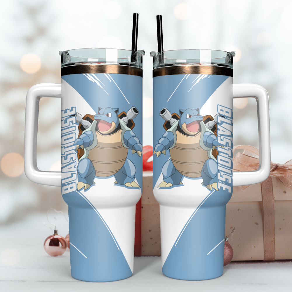 Blastoise Pokemon Anime Custom Stanley Cup 40 oz 30 oz Tumbler With Handle