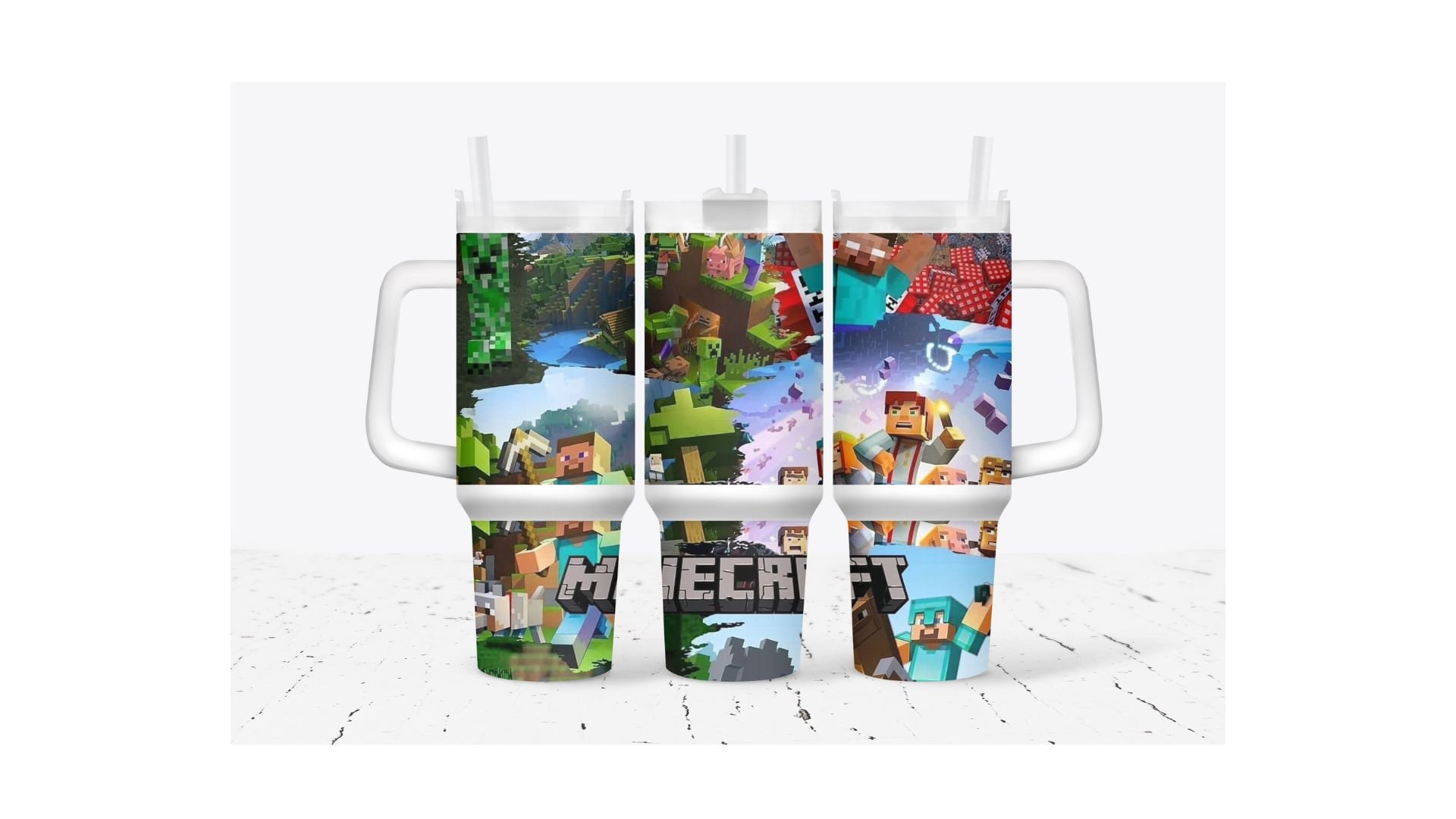 Blocks Building Minecraft Games Custom Stanley Cup 40 oz 30 oz Tumbler With Handle