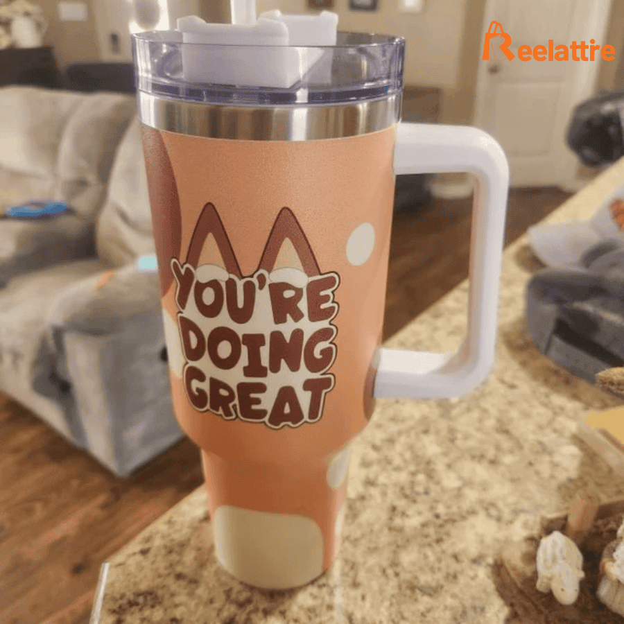 Bluey Cartoon Custom Stanley Cup 40 oz 30 oz Tumbler With Handle