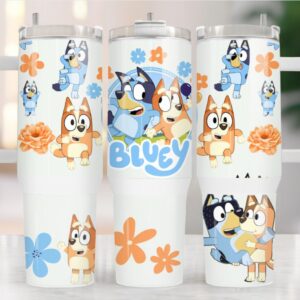 Bluey Heeler Family Cartoon Custom Stanley Cup 40 oz 30 oz Tumbler With Handle
