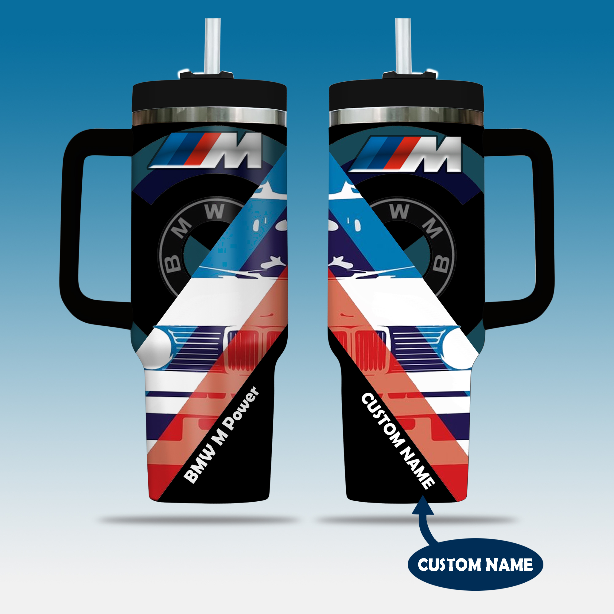 BMW Car Custom Stanley Cup 40 oz 30 oz Tumbler With Handle