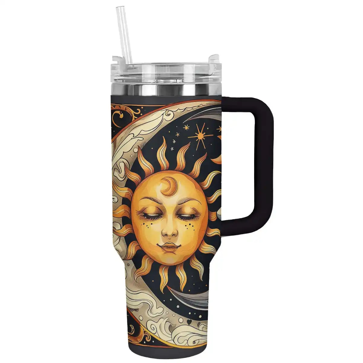Boho Sun Moon Custom Stanley Cup 40 oz 30 oz Tumbler With Handle