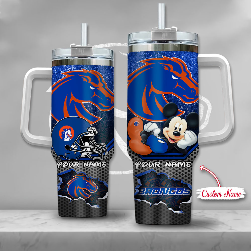 Boise State Broncos NCAA Mickey Mouse Custom Stanley Cup 40 oz 30 oz Tumbler With Handle