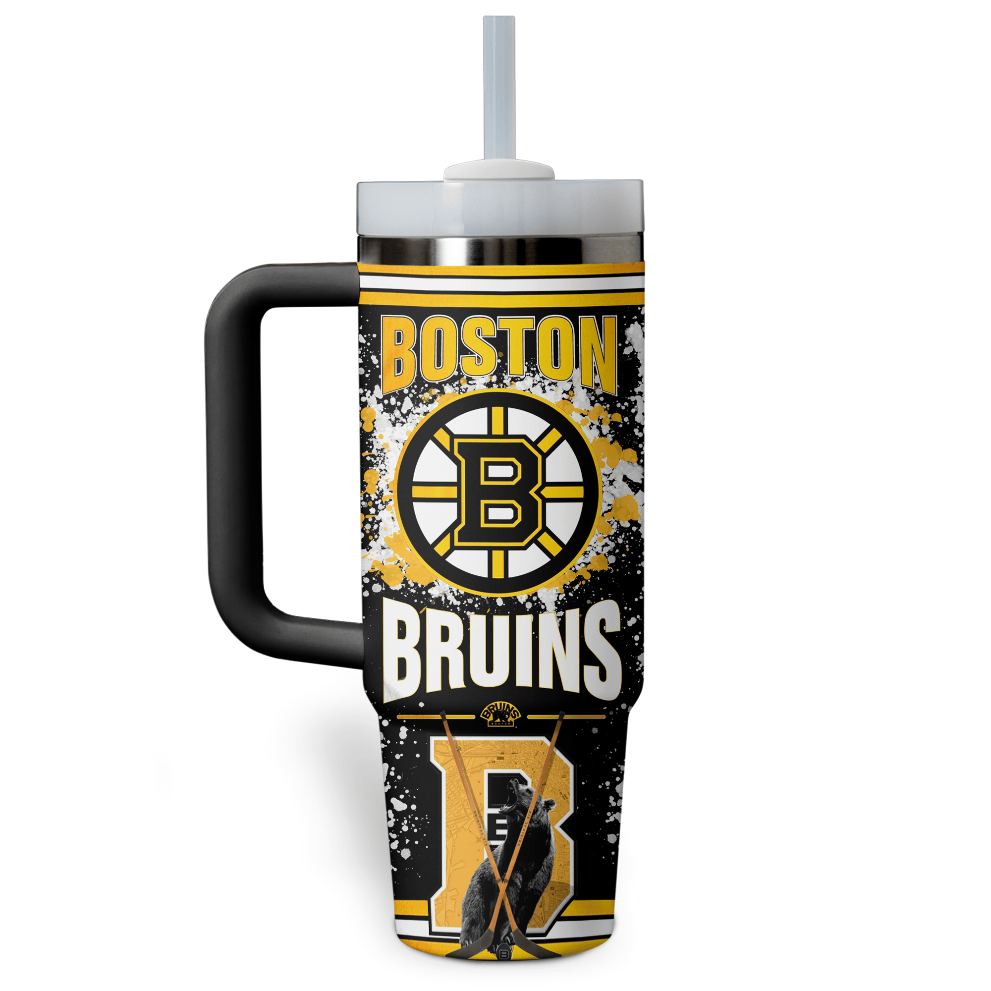 Boston Bruins NHL Custom Stanley Cup 40 oz 30 oz Tumbler With Handle