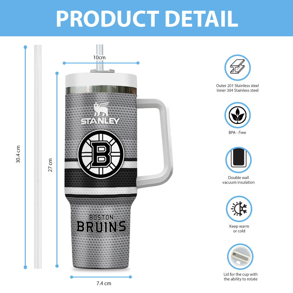 Boston Bruins NHL Custom Stanley Cup 40 oz 30 oz Tumbler With Handle