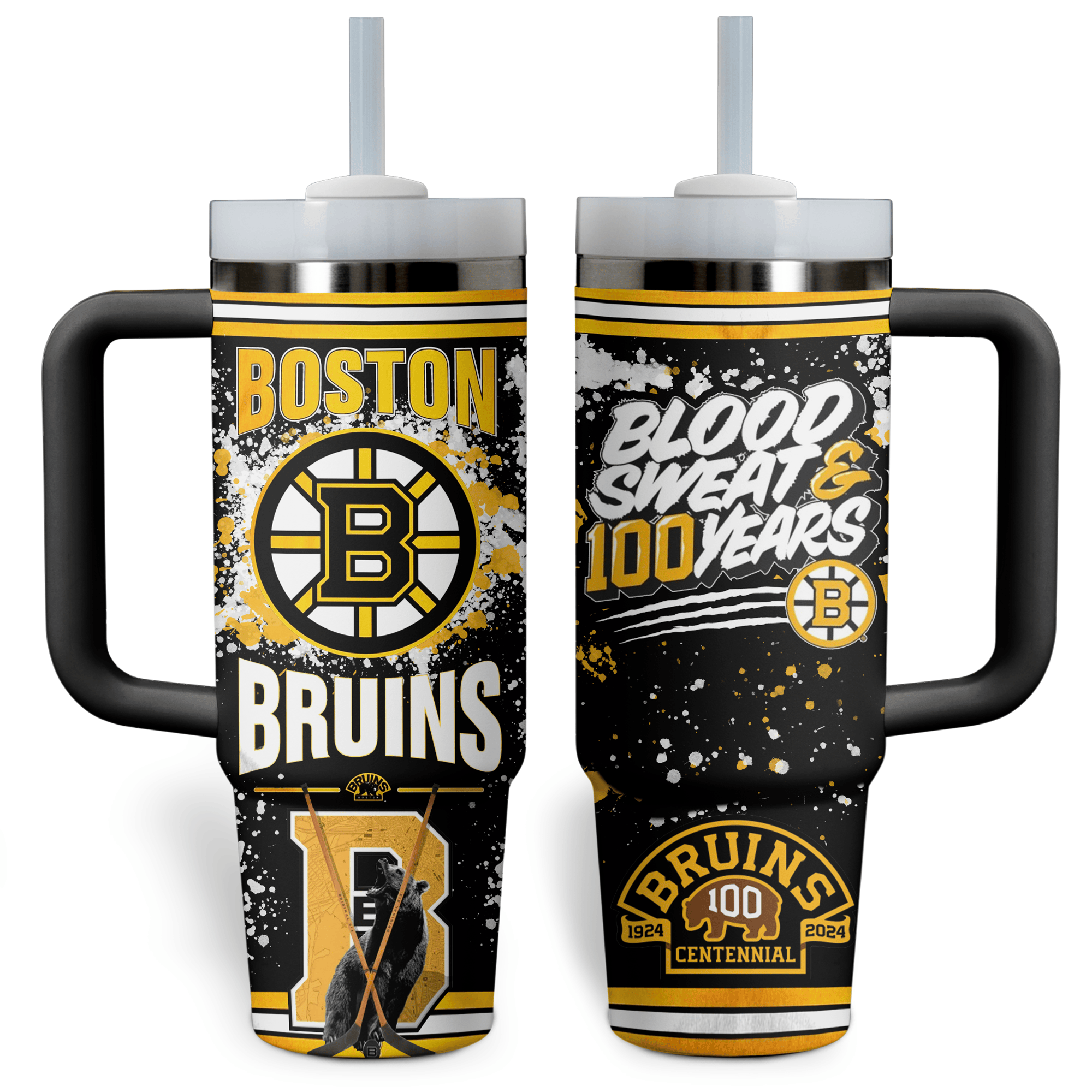 Boston Bruins NHL Custom Stanley Cup 40 oz 30 oz Tumbler With Handle