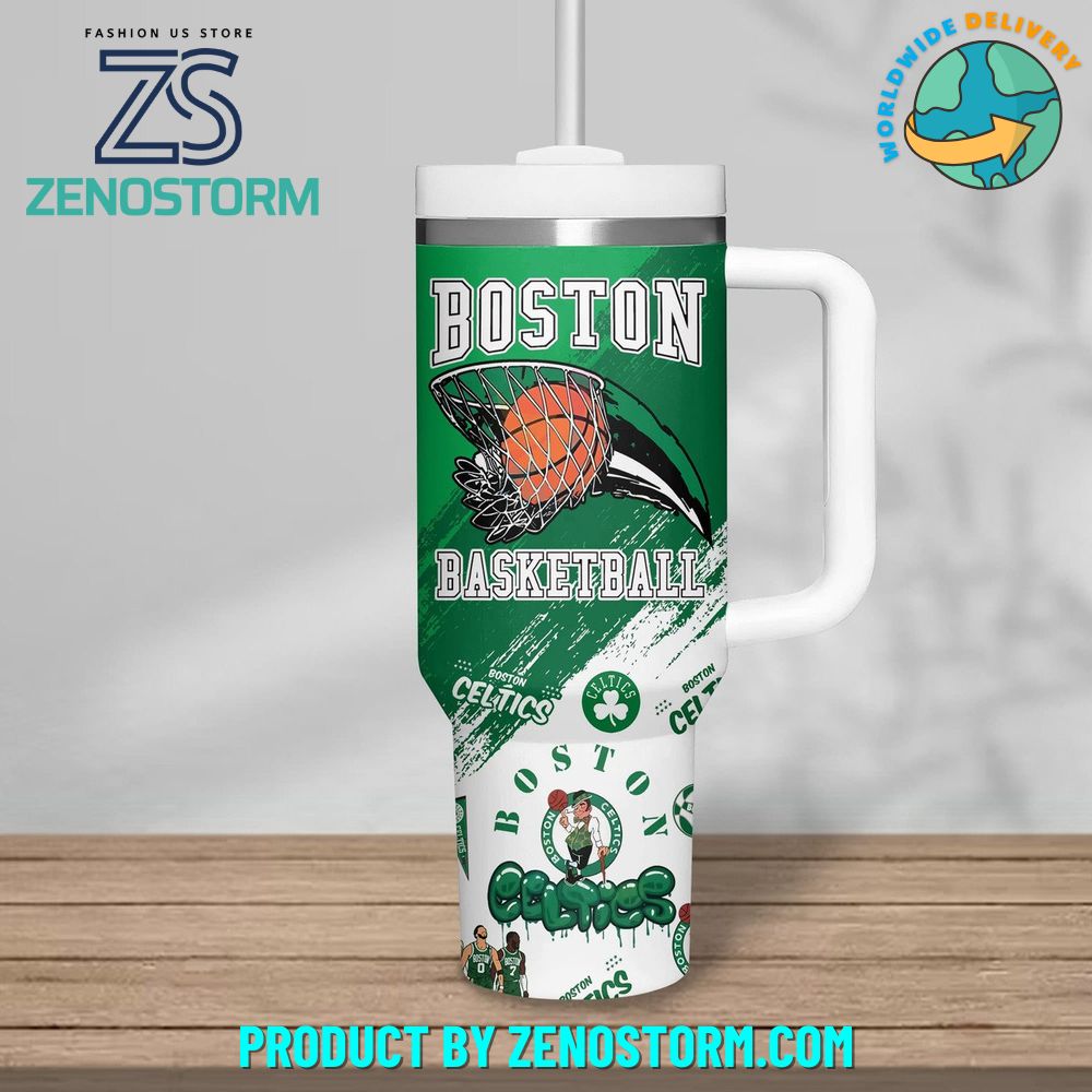 Boston Celtics NBA Custom Stanley Cup 40 oz 30 oz Tumbler With Handle