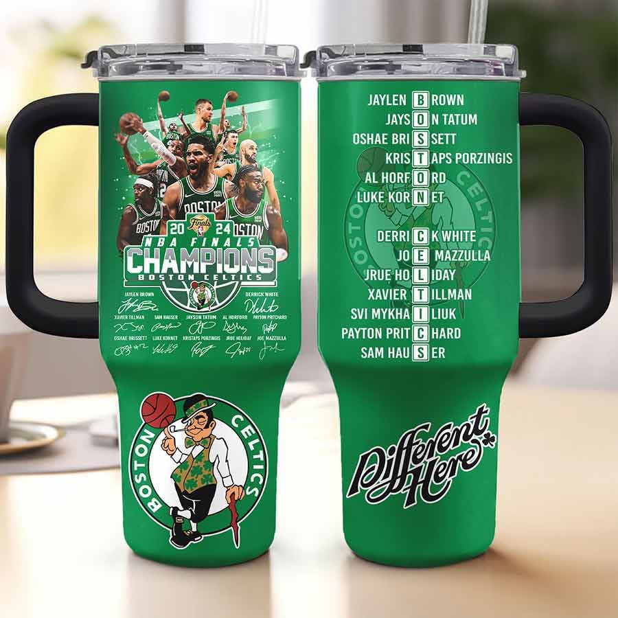 Boston Celtics NBA Custom Stanley Cup 40 oz 30 oz Tumbler With Handle