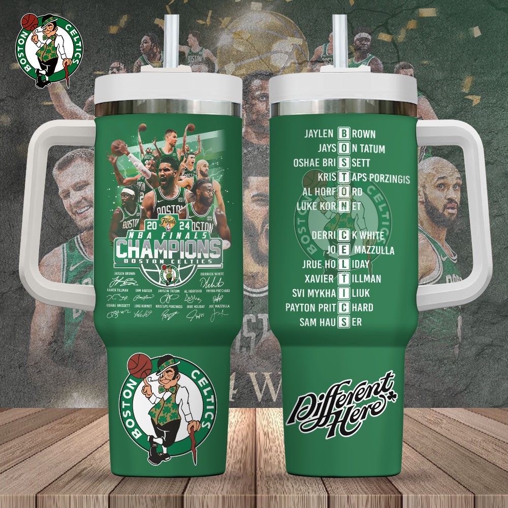 Boston Celtics NBA Custom Stanley Cup 40 oz 30 oz Tumbler With Handle