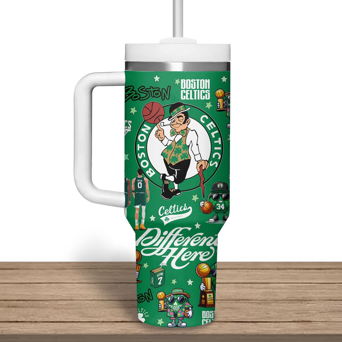 Boston Celtics NBA Custom Stanley Cup 40 oz 30 oz Tumbler With Handle