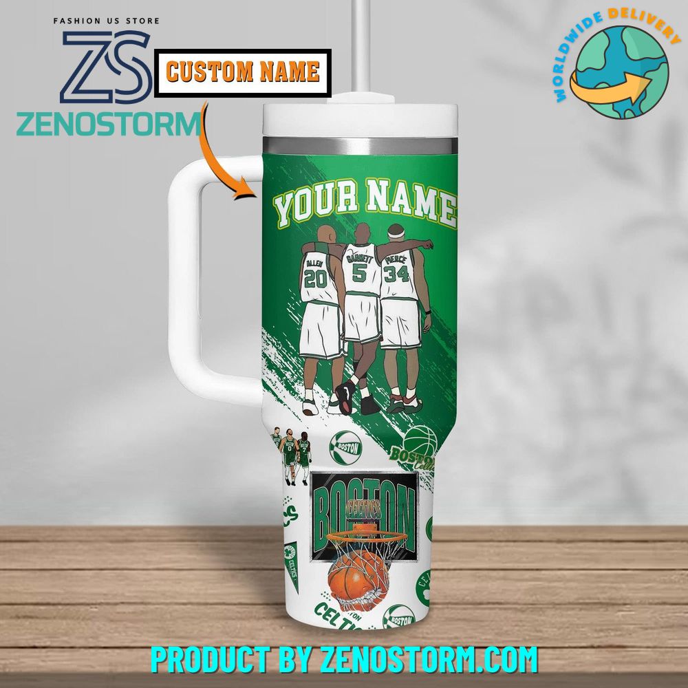 Boston Celtics NBA Custom Stanley Cup 40 oz 30 oz Tumbler With Handle