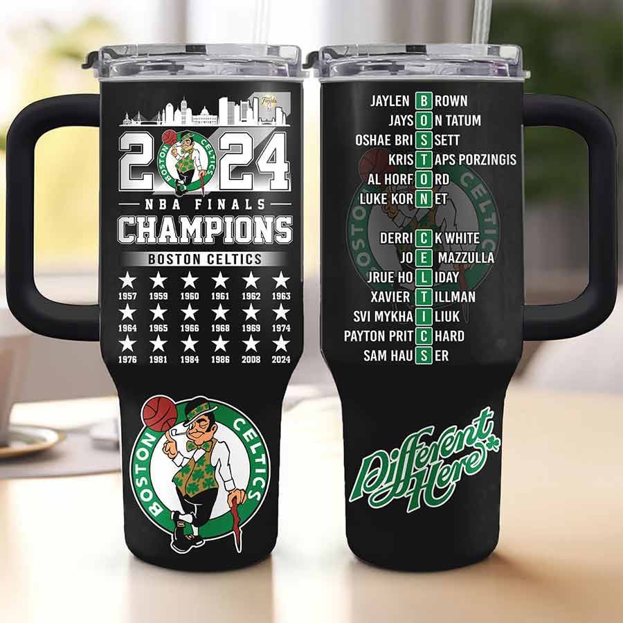Boston Celtics NBA Custom Stanley Cup 40 oz 30 oz Tumbler With Handle