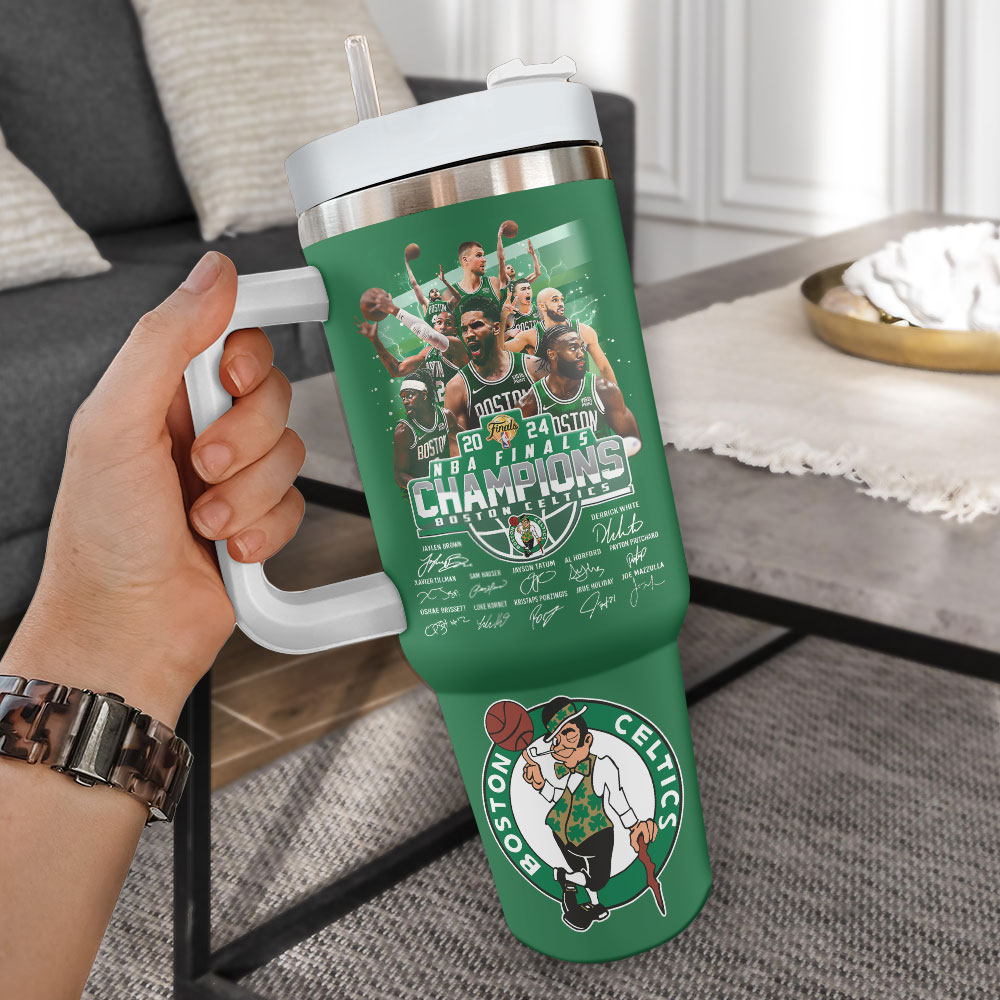 Boston Celtics NBA Custom Stanley Cup 40 oz 30 oz Tumbler With Handle