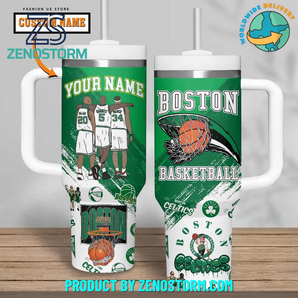 Boston Celtics NBA Custom Stanley Cup 40 oz 30 oz Tumbler With Handle