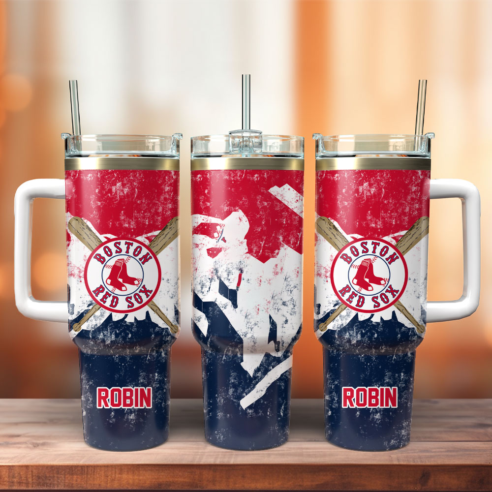 Boston Red Sox Baseball MLB Custom Stanley Cup 40 oz 30 oz Tumbler With Handle