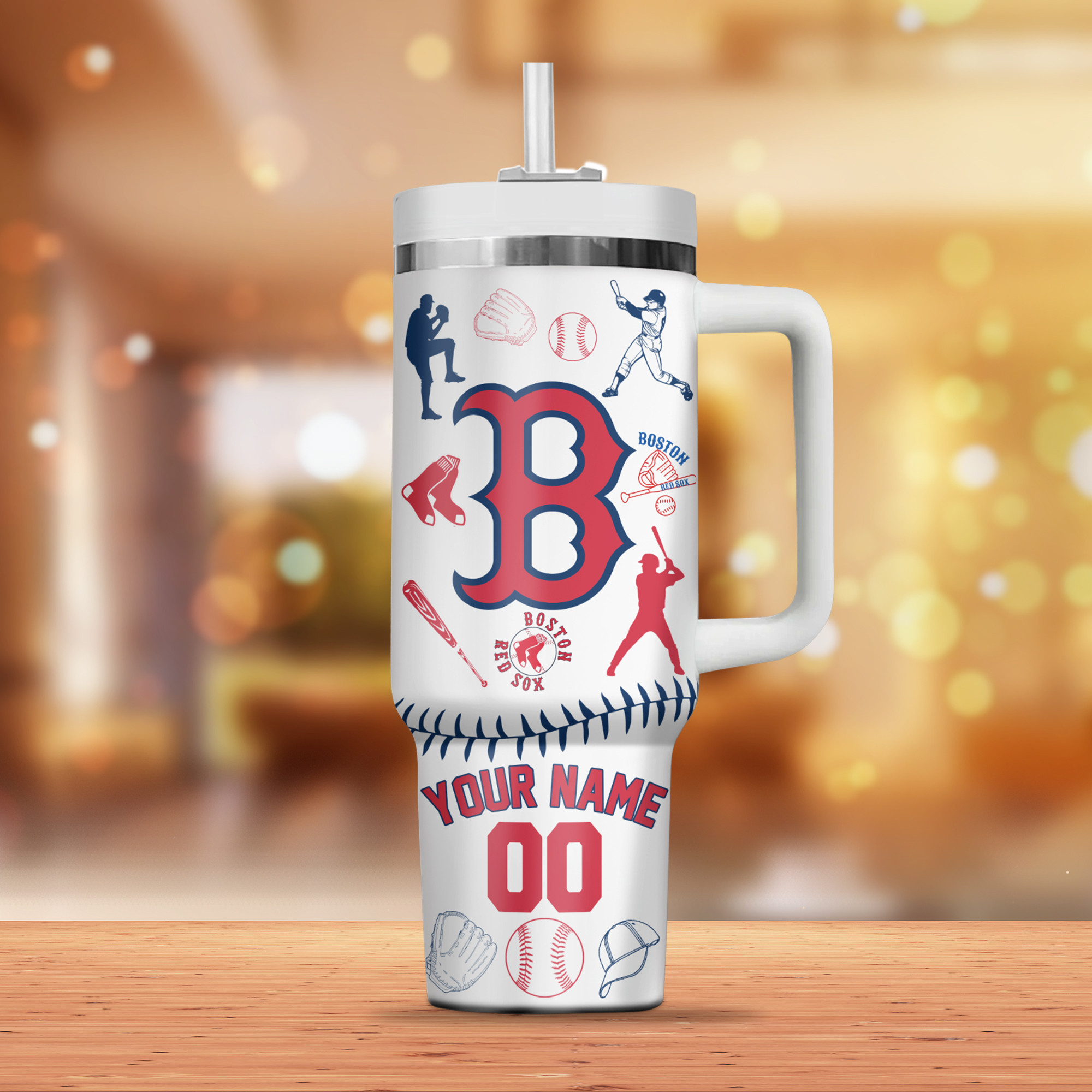Boston Red Sox MLB Custom Stanley Cup 40 oz 30 oz Tumbler With Handle