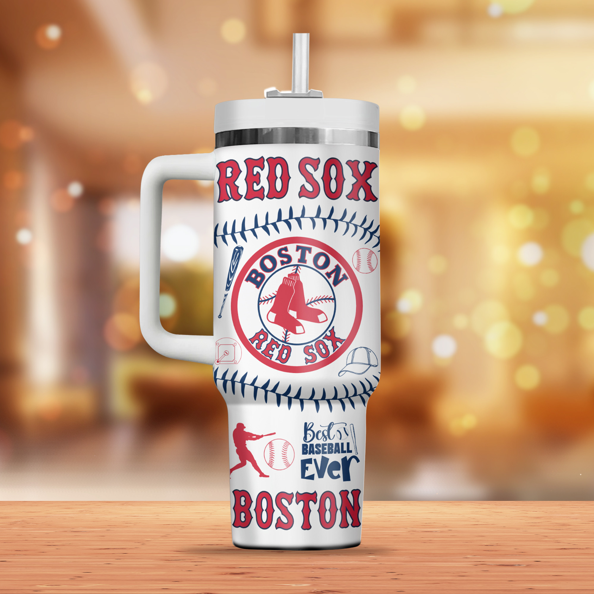 Boston Red Sox MLB Custom Stanley Cup 40 oz 30 oz Tumbler With Handle