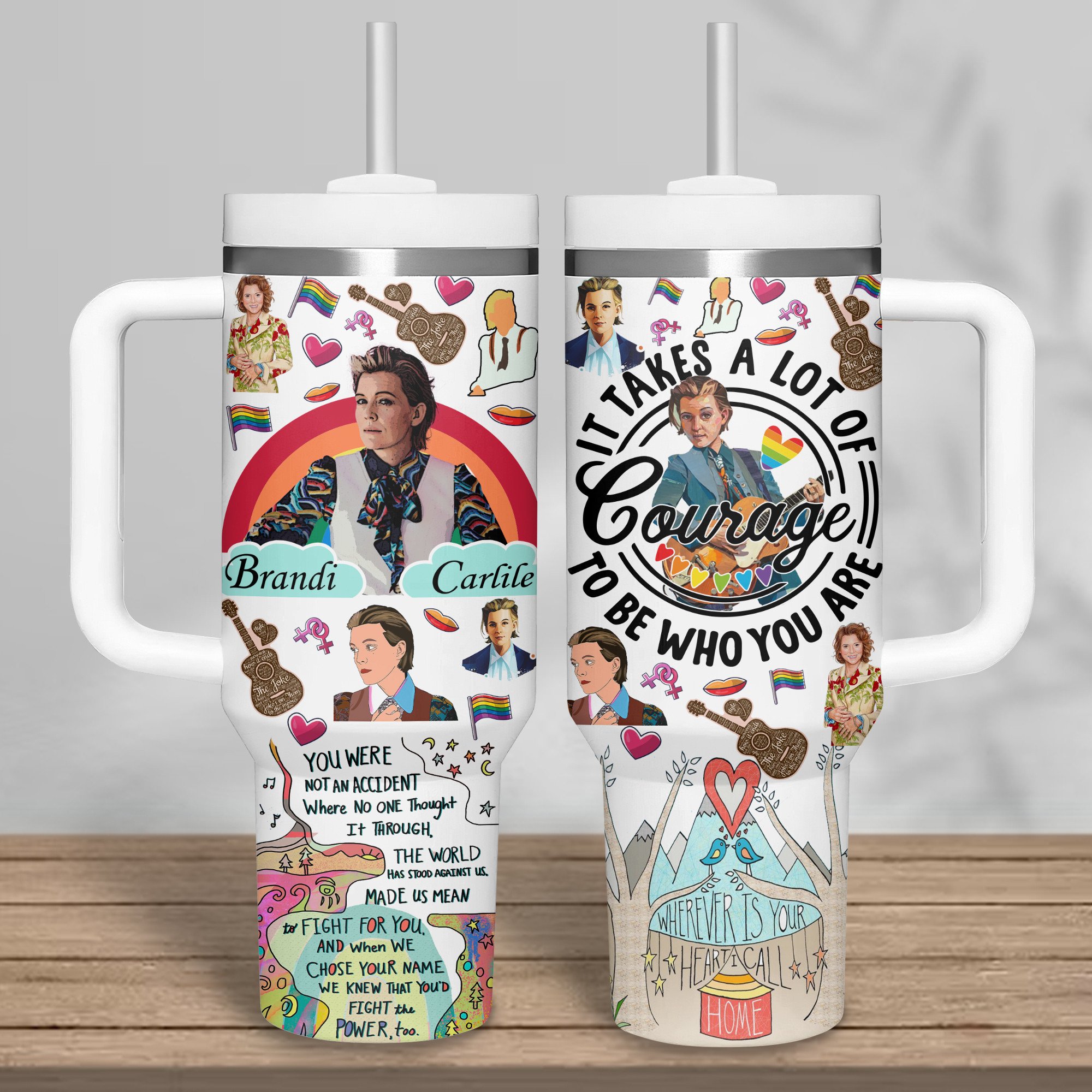 Brandi Carlile Music Custom Stanley Cup 40 oz 30 oz Tumbler With Handle