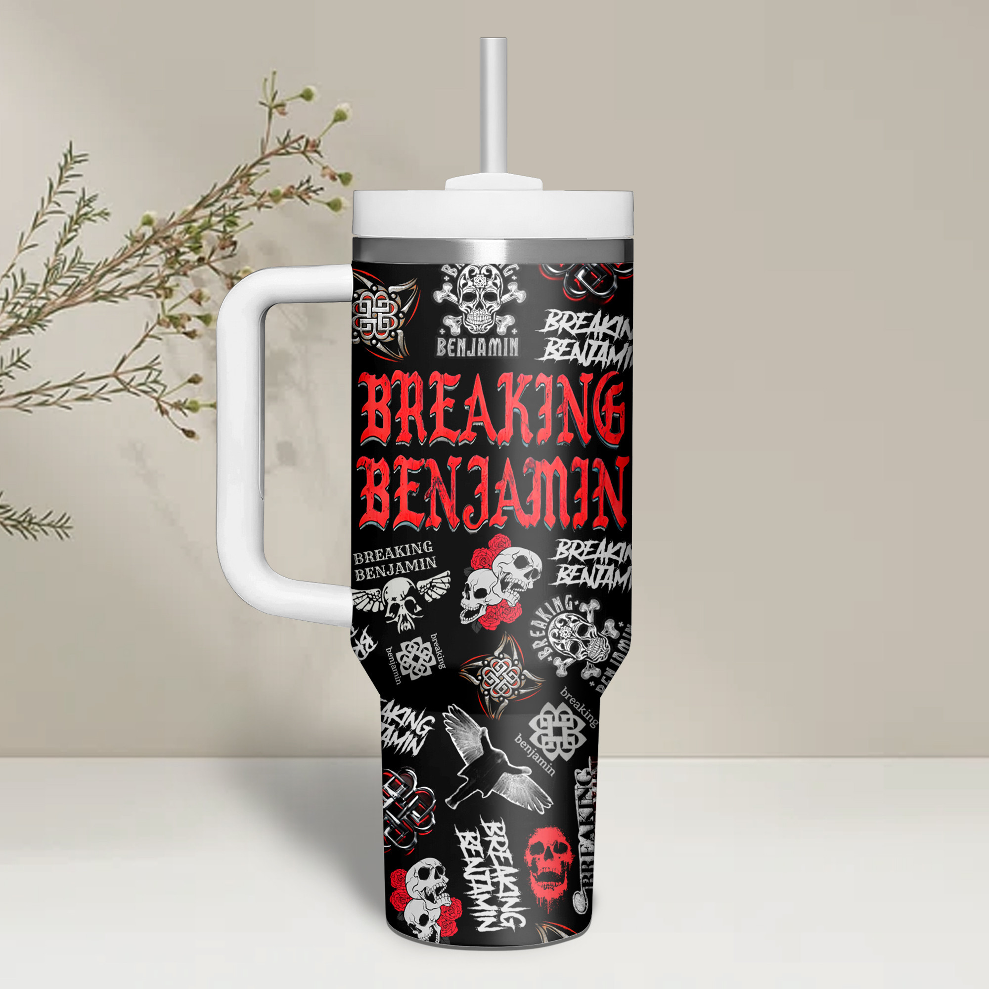 Breaking Benjamin Music Custom Stanley Cup 40 oz 30 oz Tumbler With Handle