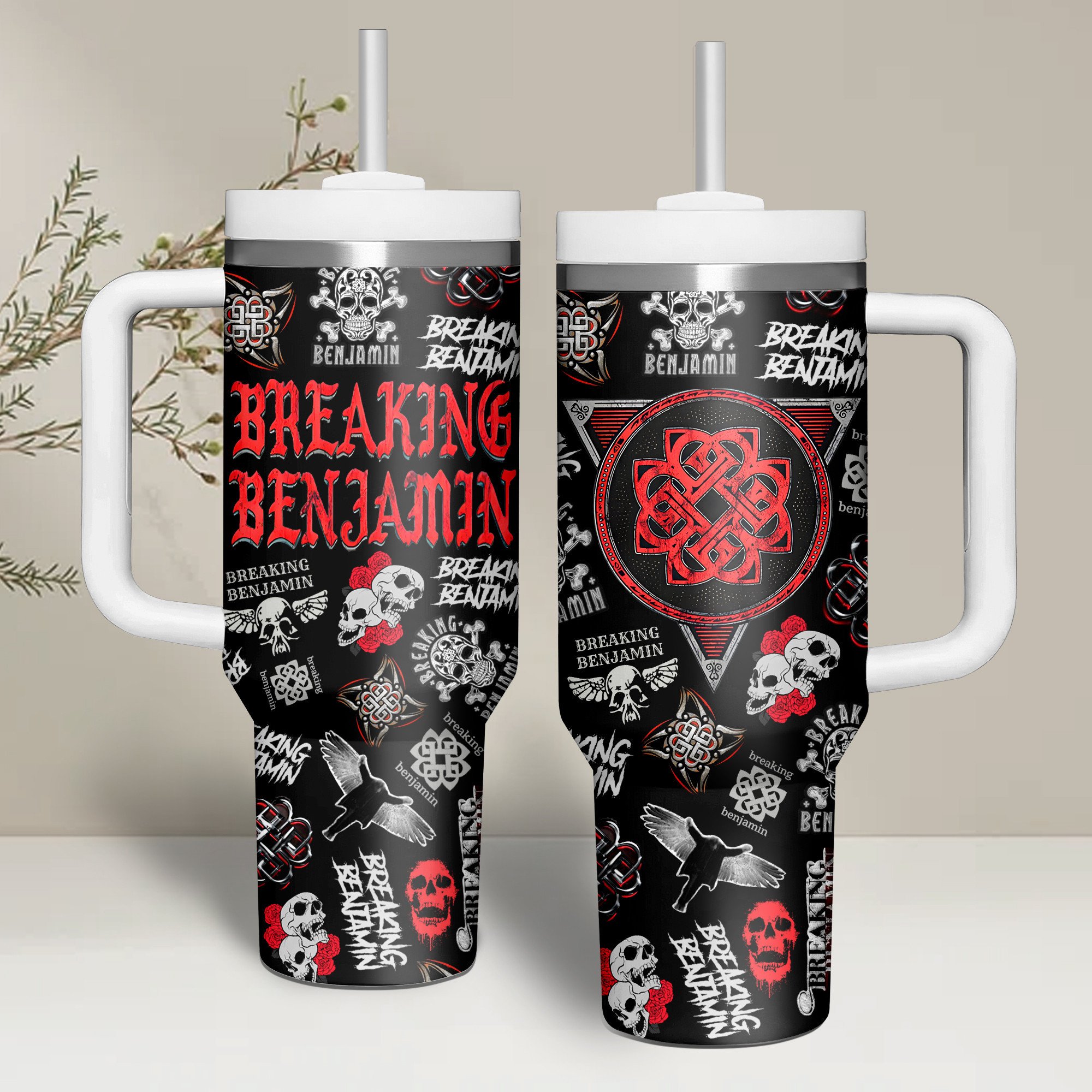 Breaking Benjamin Music Custom Stanley Cup 40 oz 30 oz Tumbler With Handle