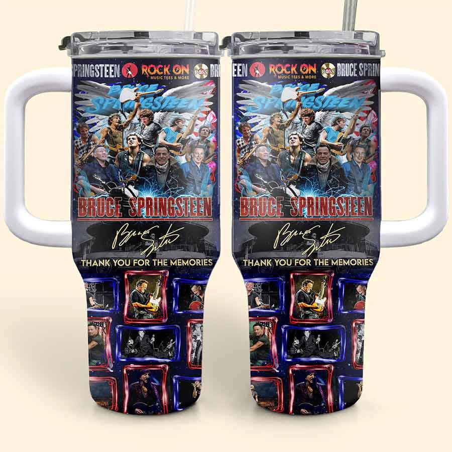 Bruce Springsteen Music Custom Stanley Cup 40 oz 30 oz Tumbler With Handle