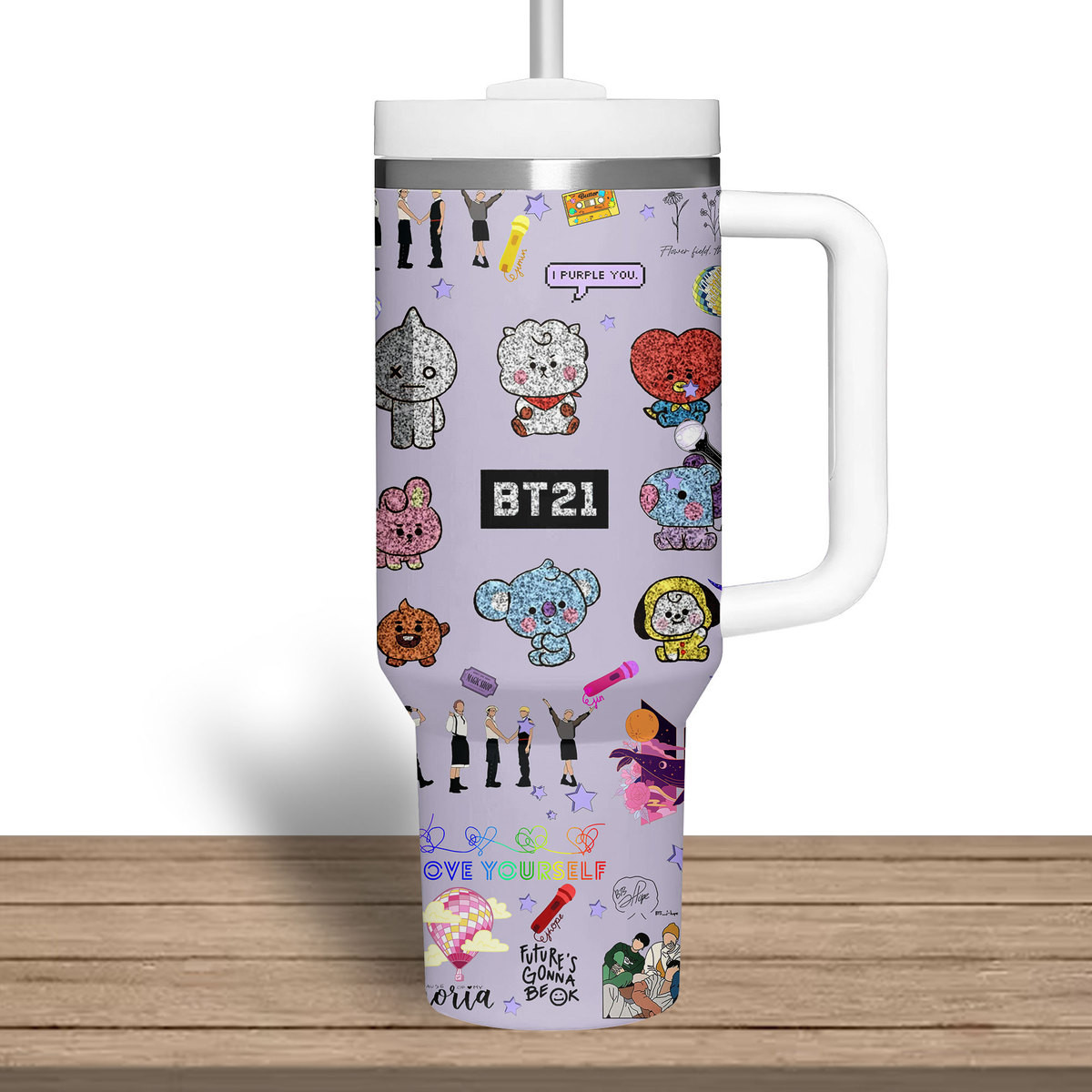 BTS Music Custom Stanley Cup 40 oz 30 oz Tumbler With Handle